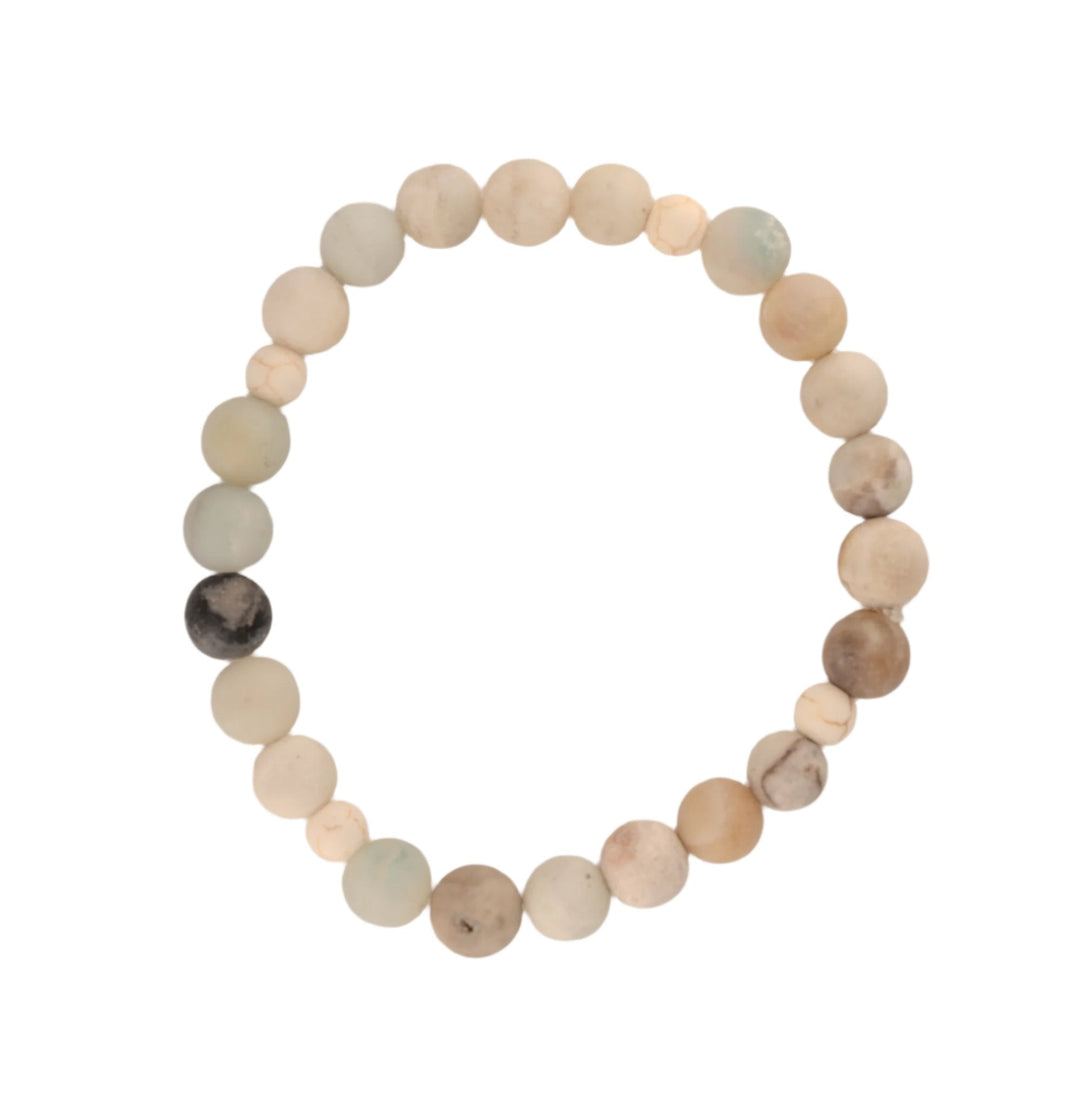 Earth - tone Stone Bead Bracelet - DL Jewelry Designs