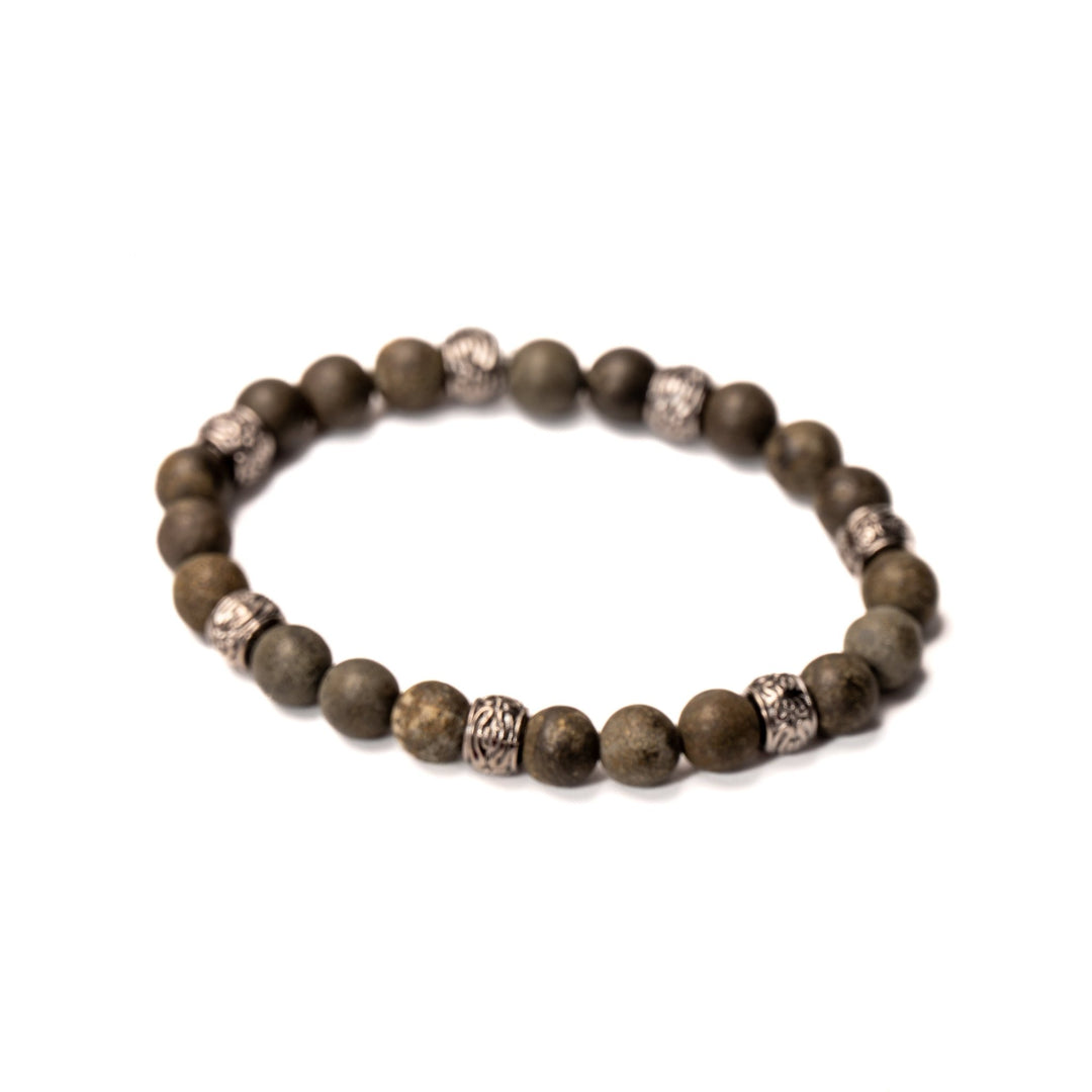 Gray Labradorite Stone & Silver Bracelet - DL Jewelry Designs