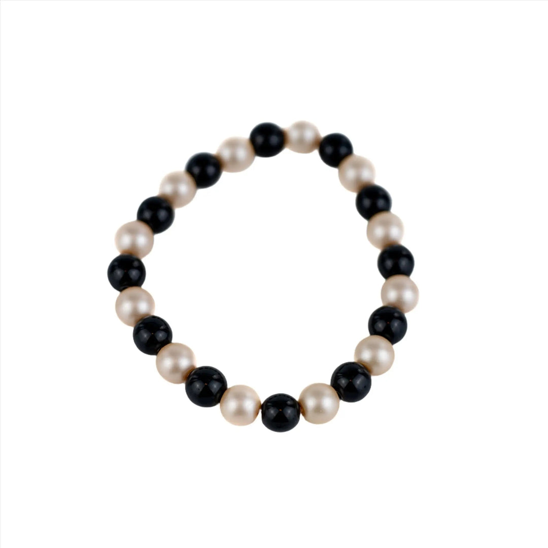 Ivory & Black Pearl Bracelet - DL Jewelry Designs