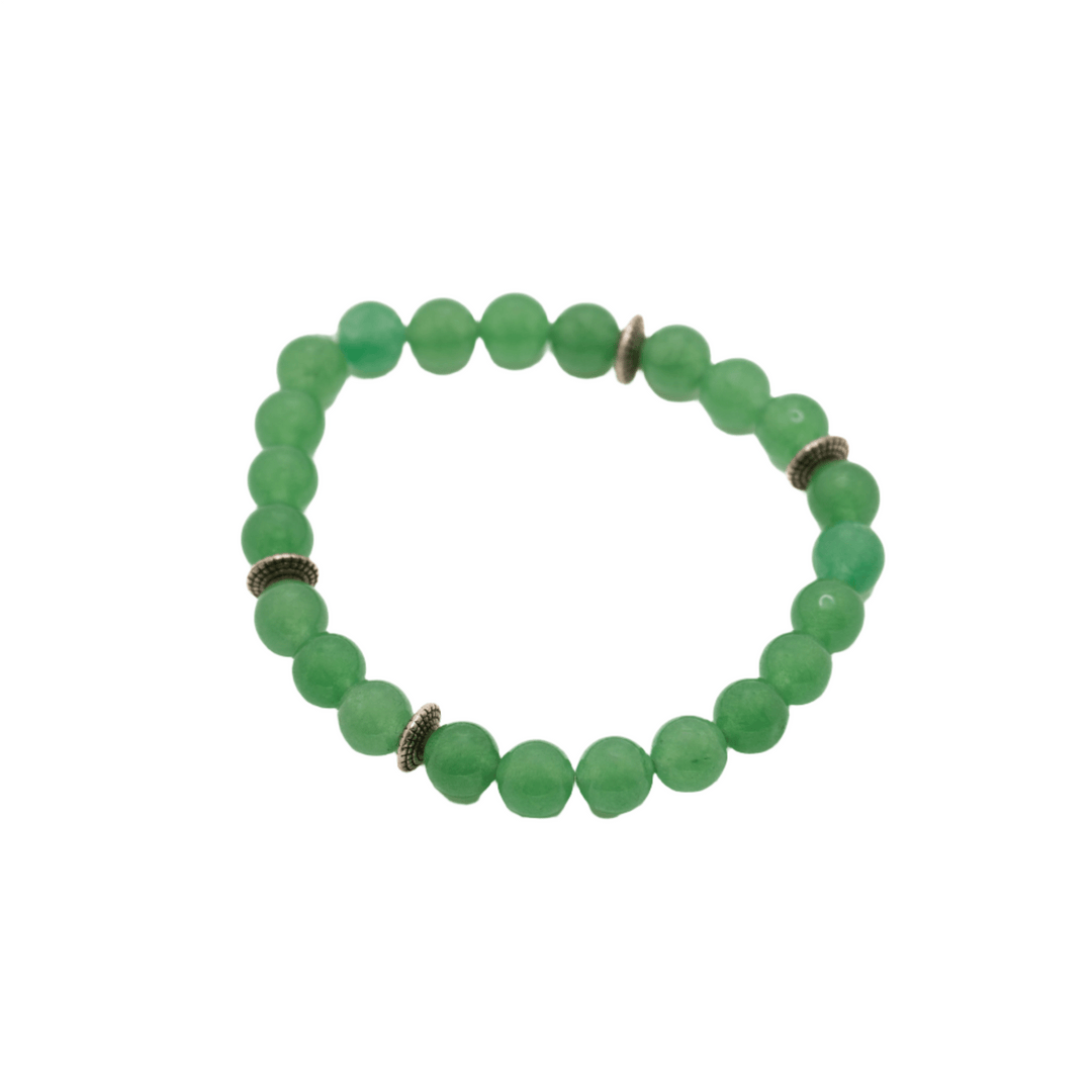 Jade Beads w/ Antique Silver Accent Bracelets - DL Jewelry Designs