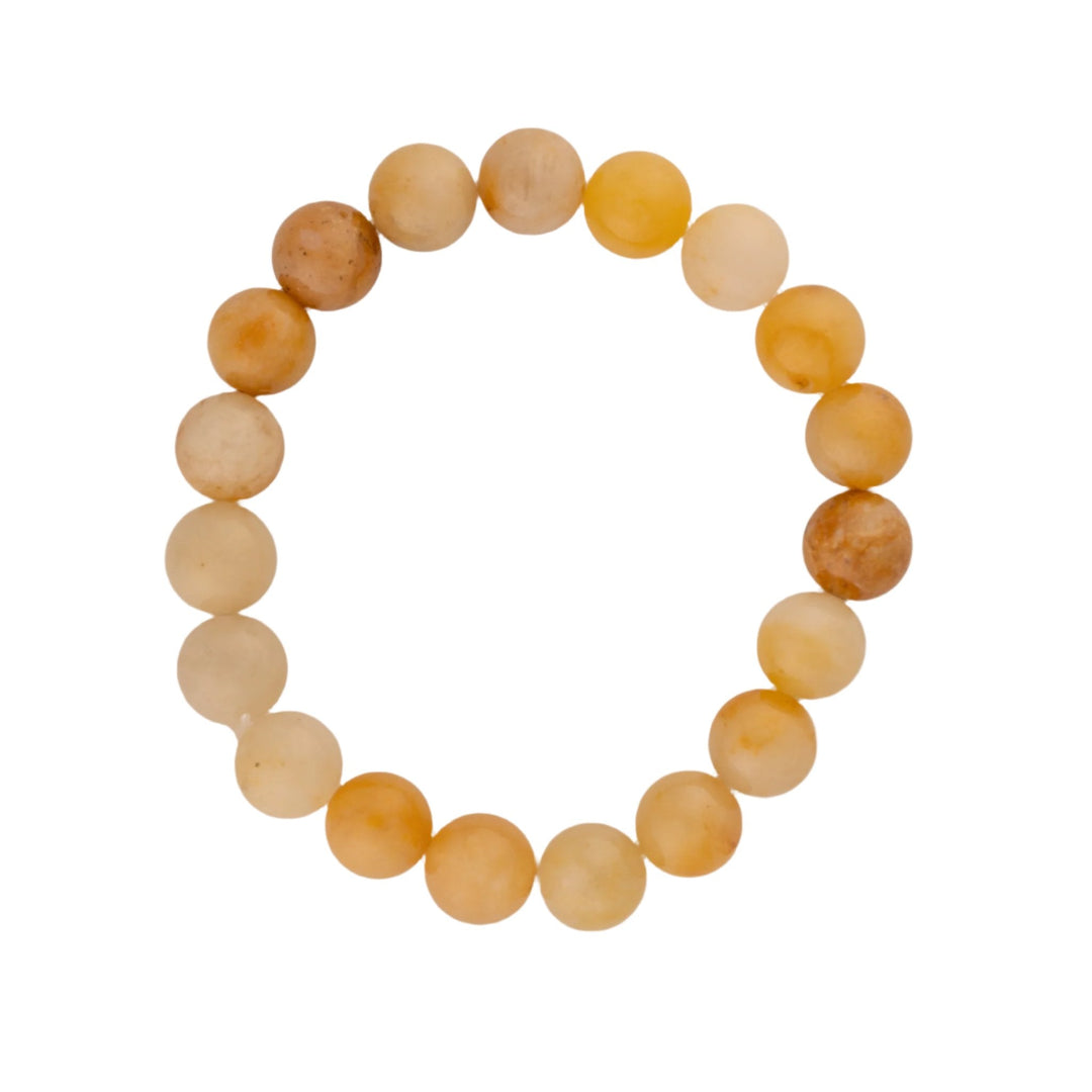 Tan Stone Beaded Bracelet - DL Jewelry Designs