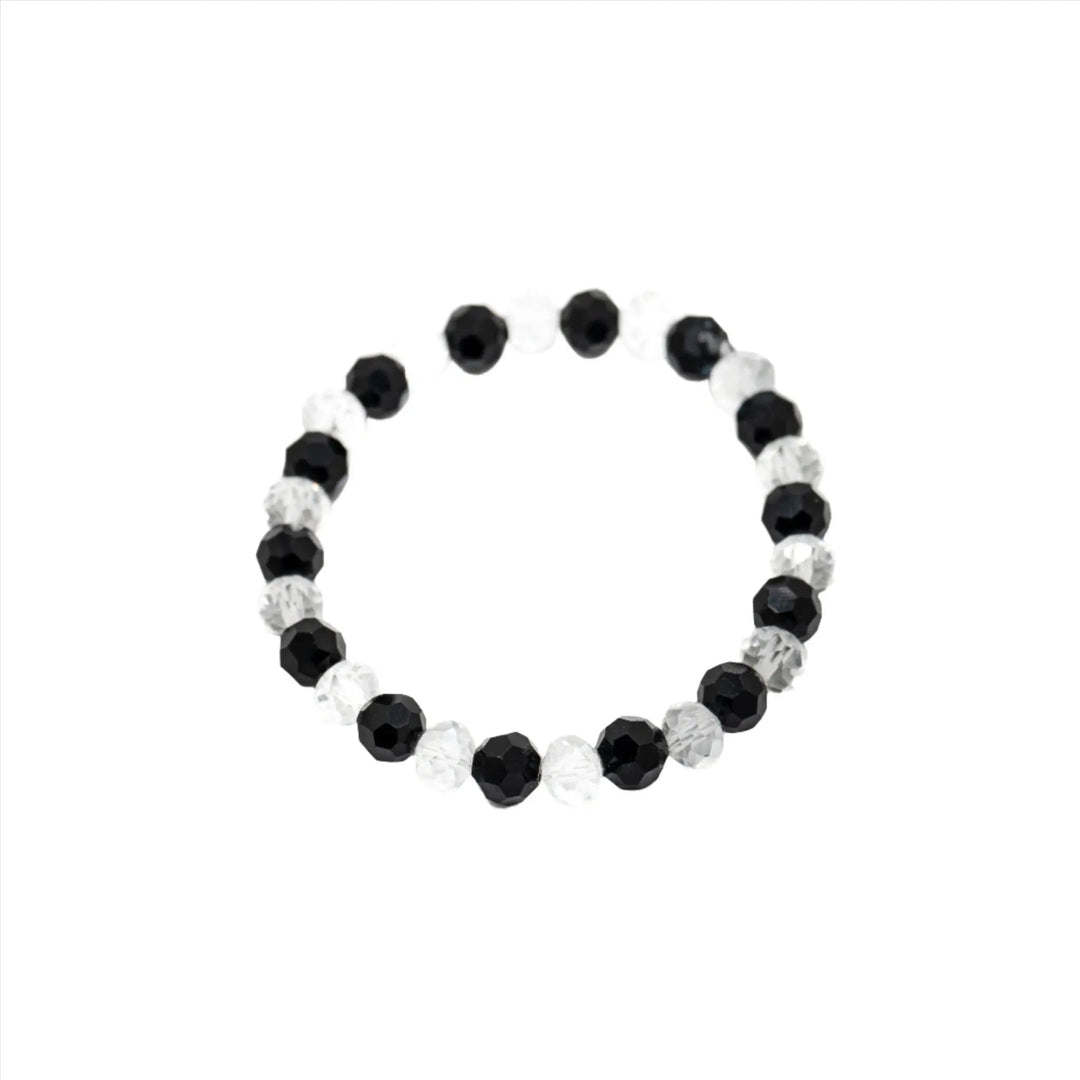 Black & Glass Crystal Bracelet - DL Jewelry Designs