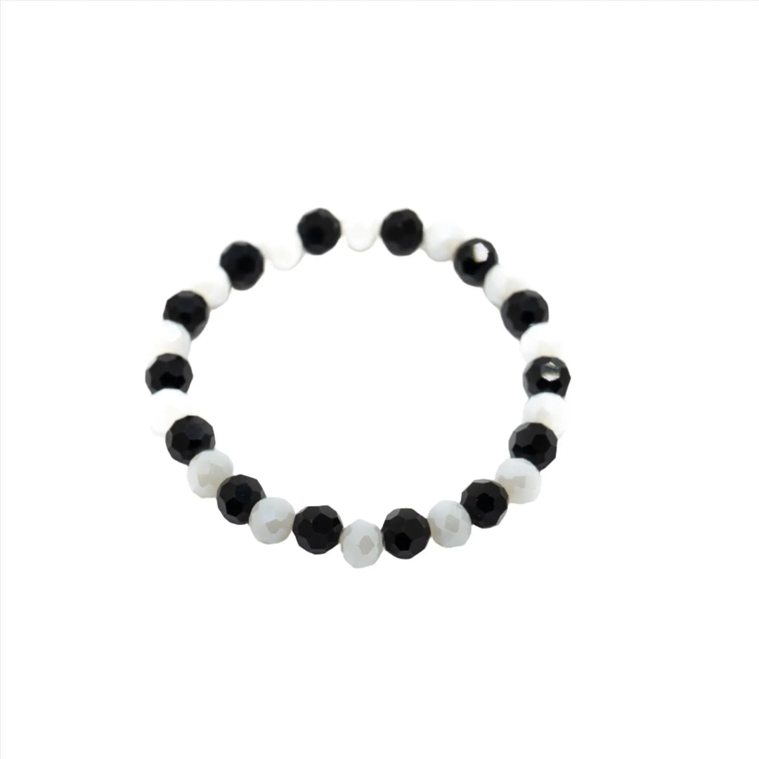 Black & White Glass Bracelet - DL Jewelry Designs