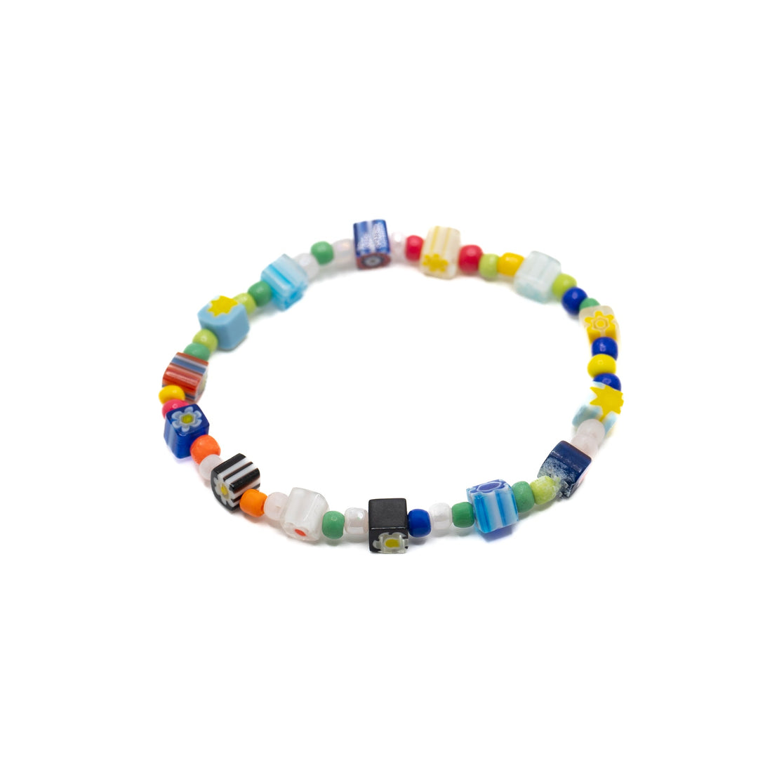 Cubes and Beaded Colorful Bracelet - DL Jewelry Designs