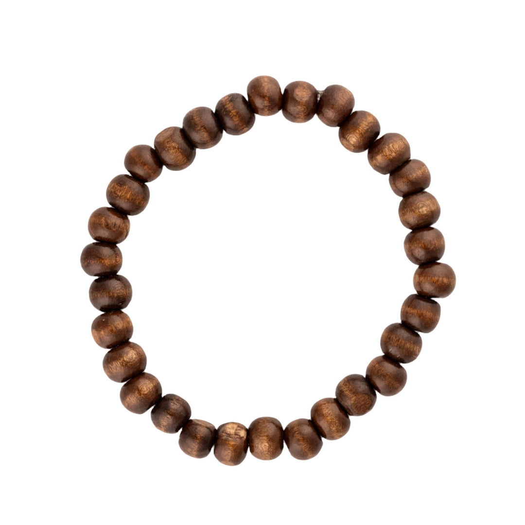 Dark Wood bead 6 mm Stretch Bracelet - DL Jewelry Designs