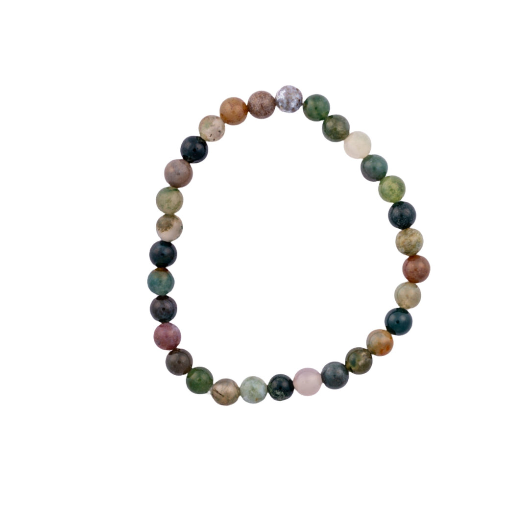 Earth - tone Beaded Stone Bracelet - DL Jewelry Designs