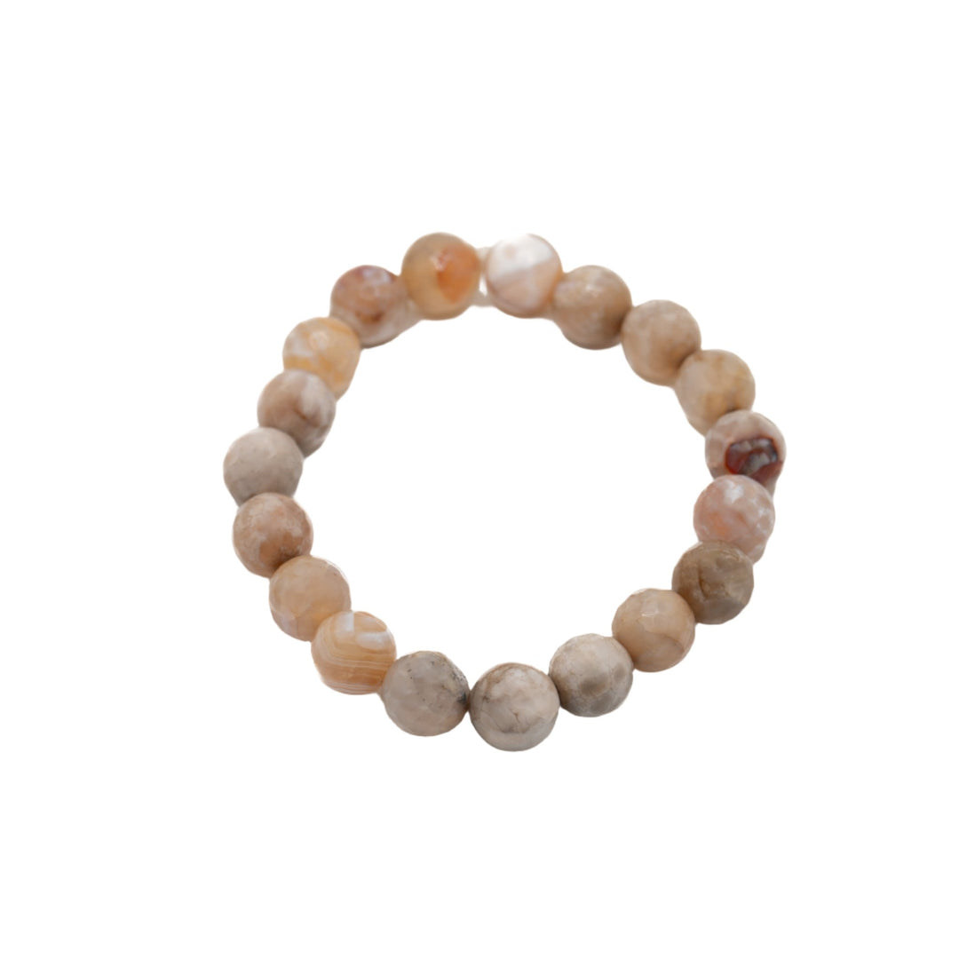 Faceted Beige & Natural Colors Stone Bracelet - DL Jewelry Designs