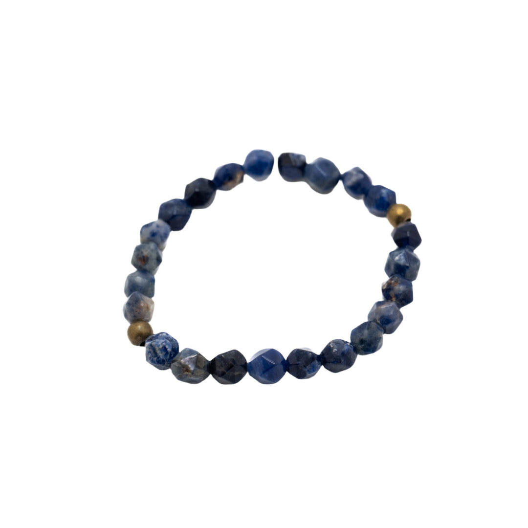 Faceted Blue Bead Bracelet - DL Jewelry Designs