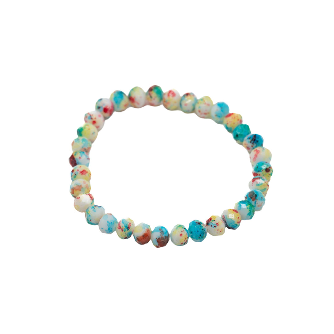 Glass Faceted Multicolored Bracelet - DL Jewelry Designs