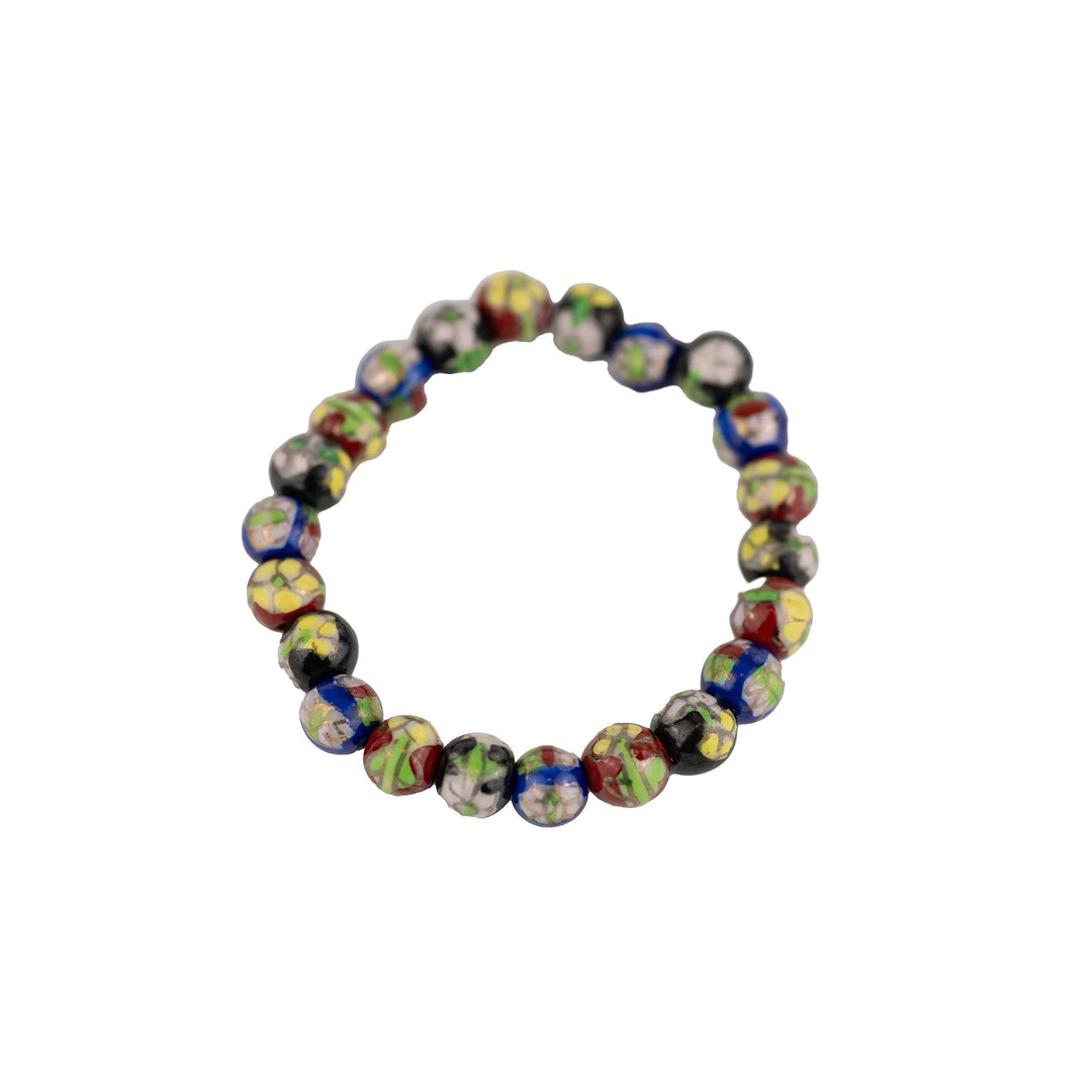 Glass Multicolor Flowered Bracelet - DL Jewelry Designs