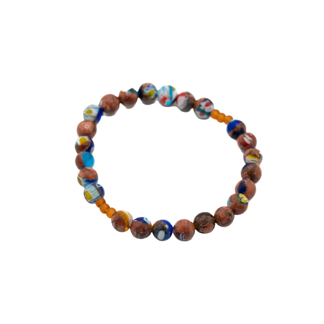 Glitter Multi - colored Beaded Bracelet - DL Jewelry Designs