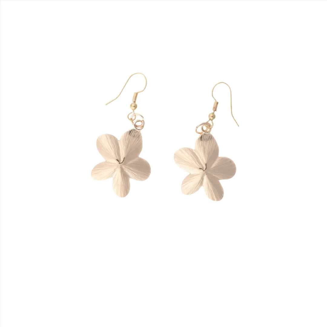 Gold - Plated Flower Earrings - DL Jewelry Designs