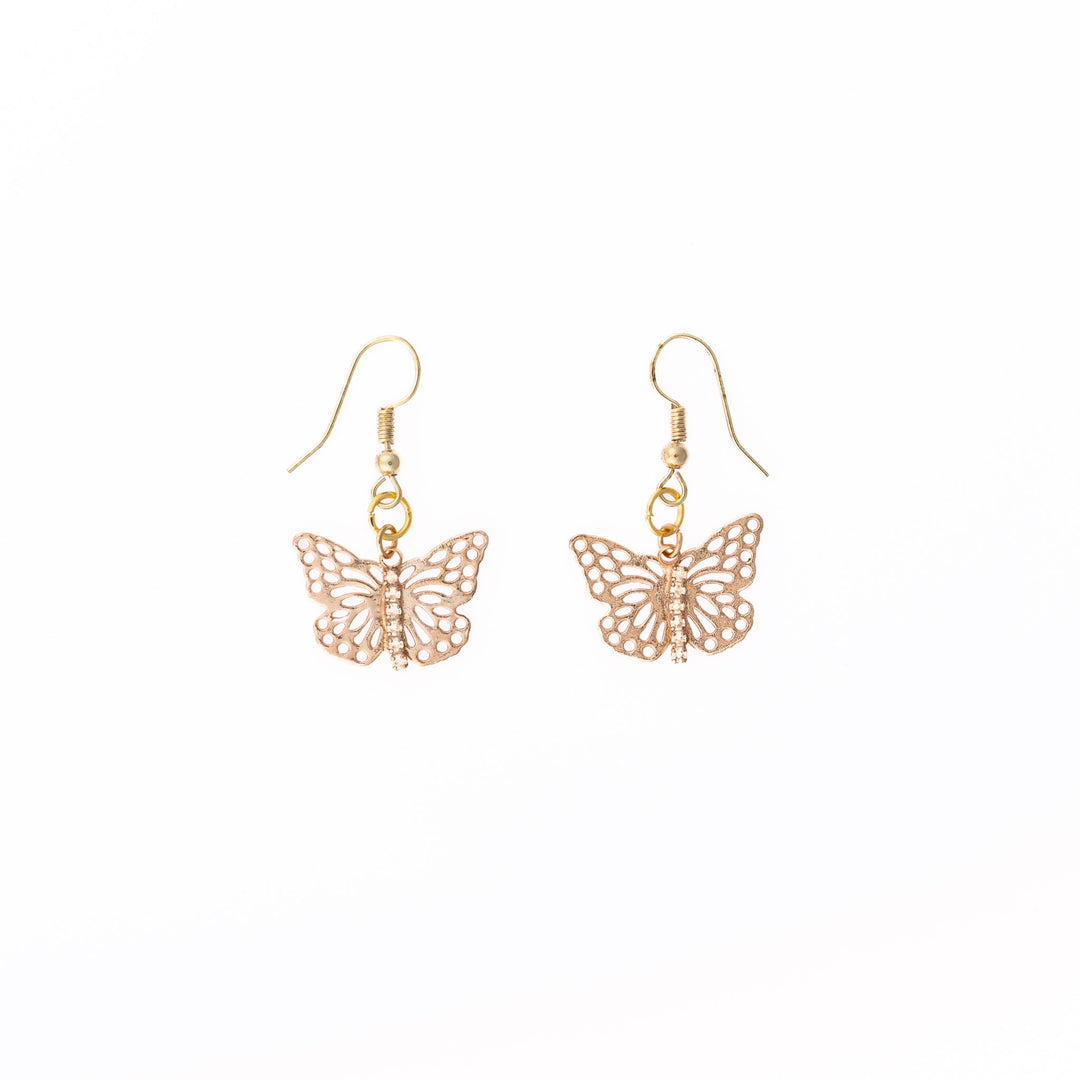 Golden Butterfly Earrings - DL Jewelry Designs