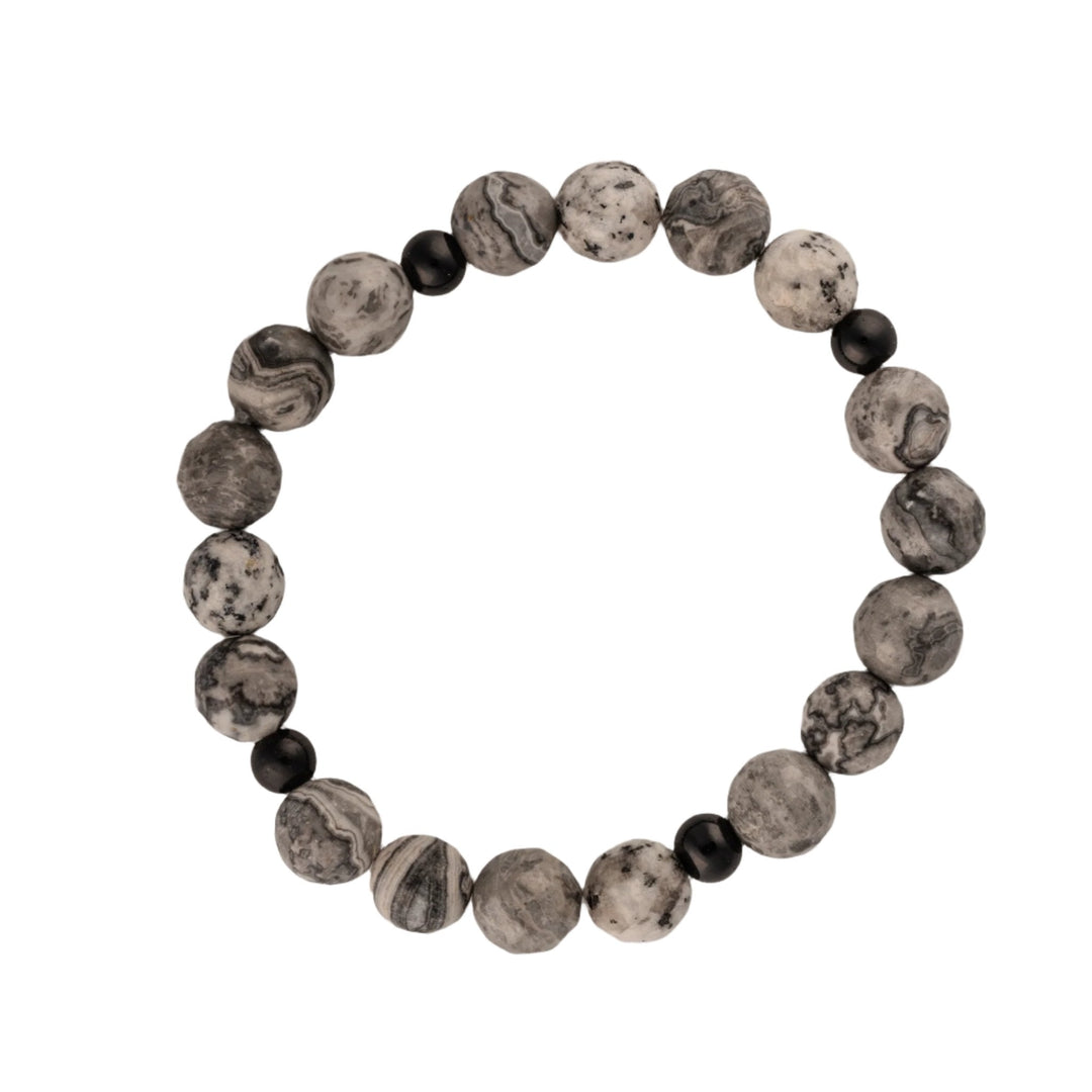 Gray Stone w/ Black Accent Bracelet - DL Jewelry Designs