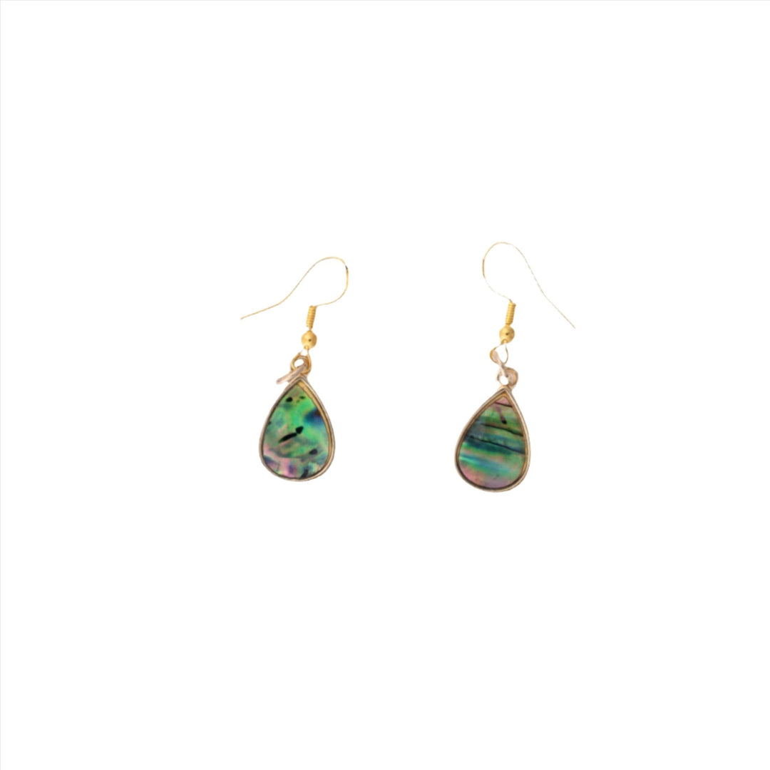 Green Glossy Teardrop Earrings - DL Jewelry Designs