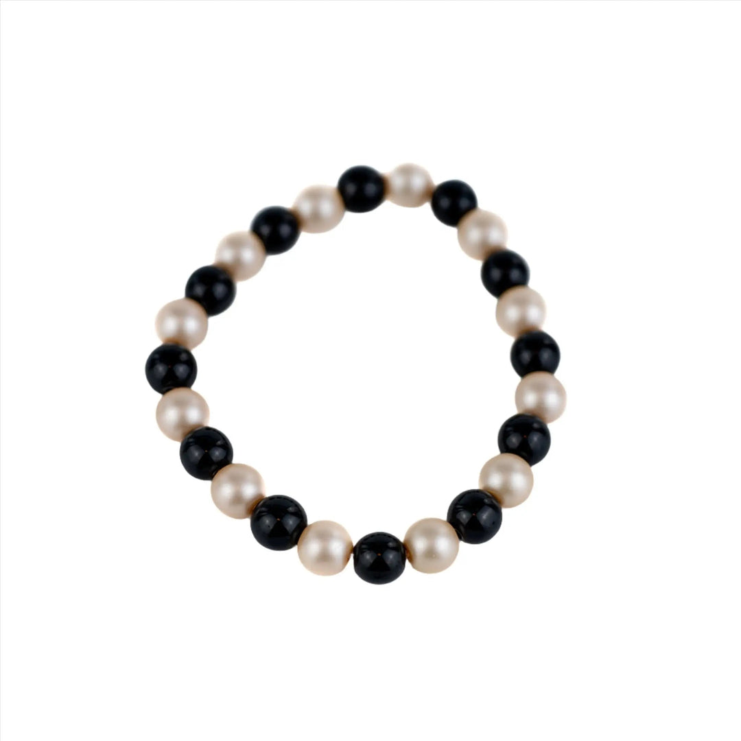 Ivory & Black Pearl Bracelet - DL Jewelry Designs