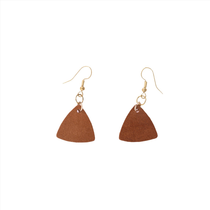 Leather Triangle Earrings - 6 Colors - DL Jewelry Designs