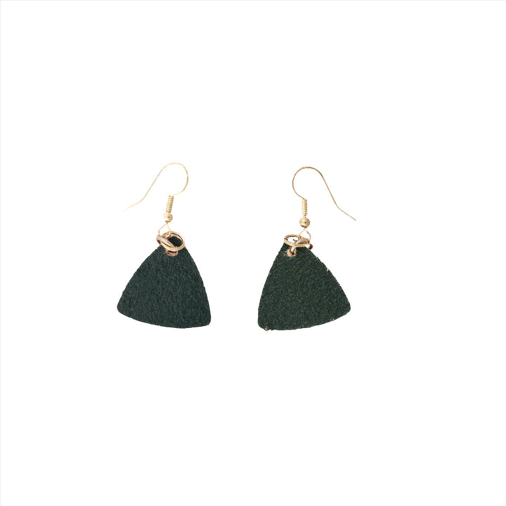 Leather Triangle Earrings - 6 Colors - DL Jewelry Designs