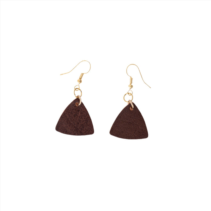 Leather Triangle Earrings - 6 Colors - DL Jewelry Designs