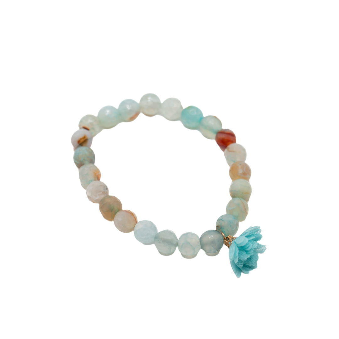 Light Blue w Clear Stone Bracelet - DL Jewelry Designs