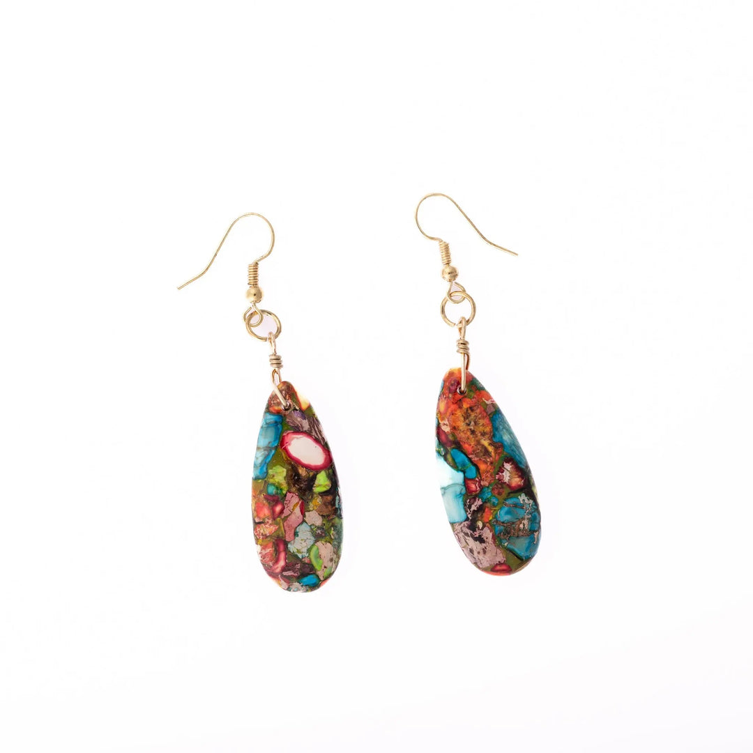 Multi - colored Drop Earrings - DL Jewelry Designs