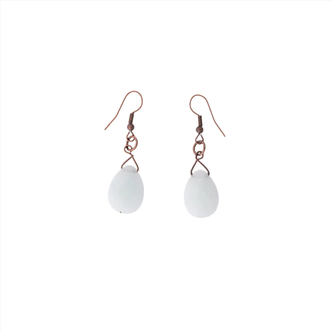 Opal Stone Teardrop Earrings - DL Jewelry Designs