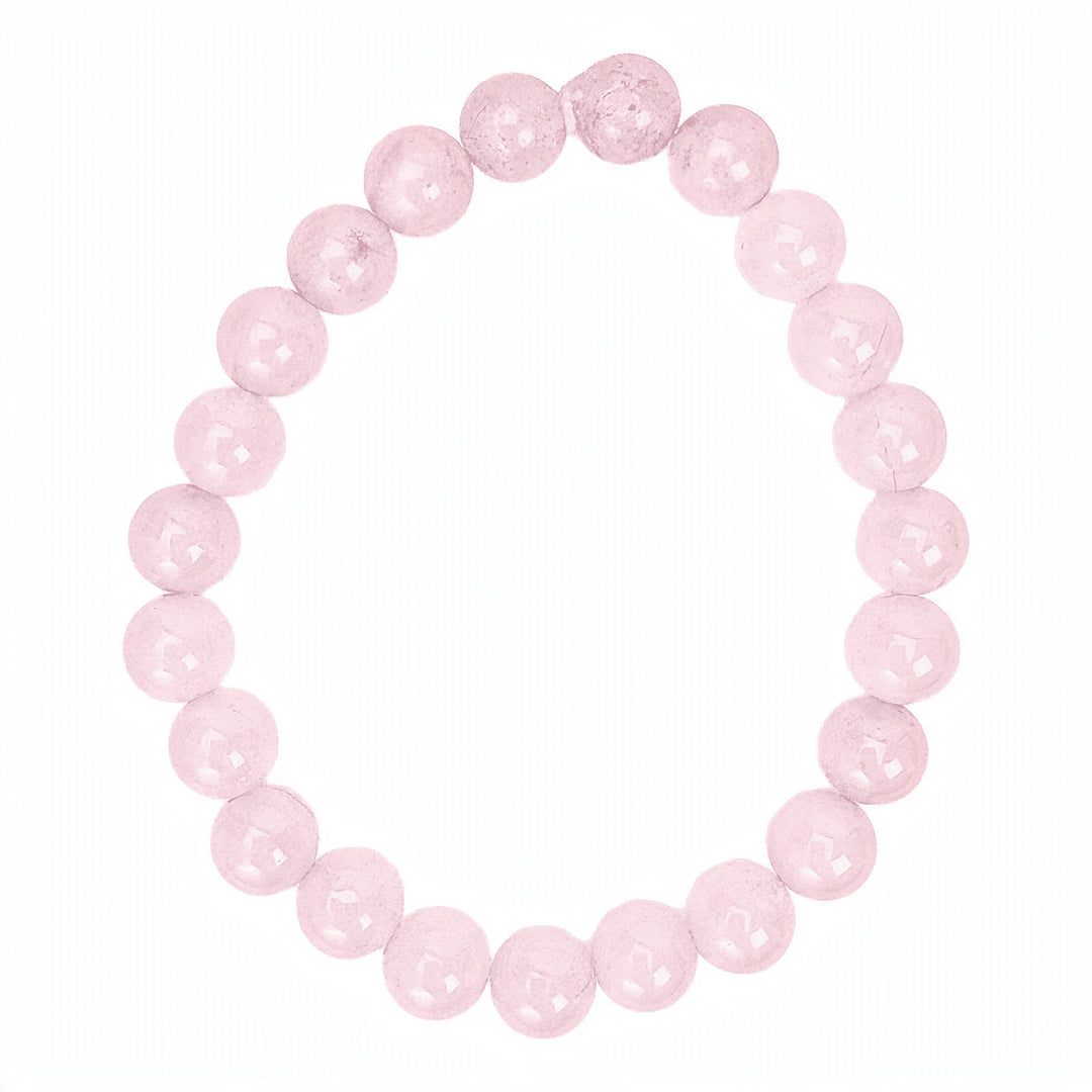 Pink Quartz Stone Stretch Bracelet - DL Jewelry Designs