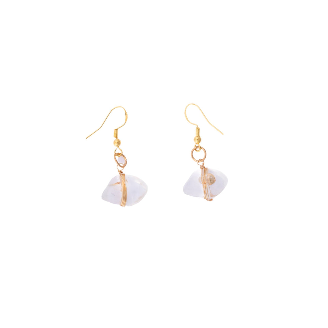 Sea Glass w/ Gold Plated Wrap Earrings - many colors - DL Jewelry Designs