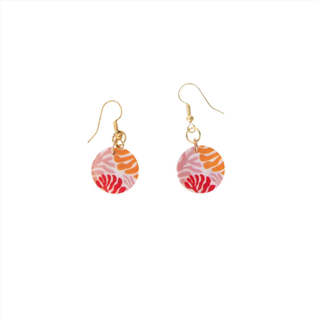 Shell Pink, Red, & Orange Earrings - DL Jewelry Designs