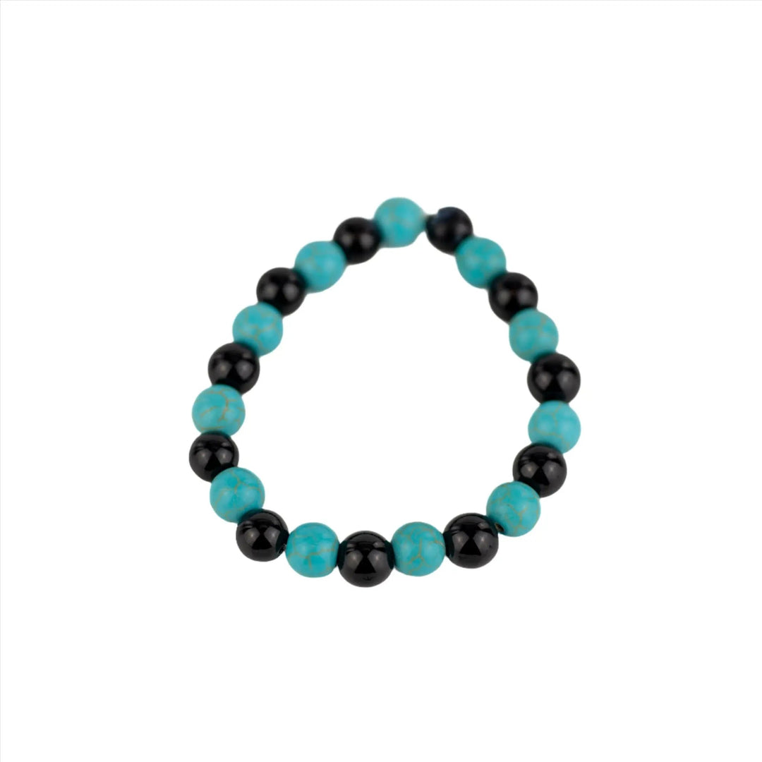 Turquoise & Black Stone Bracelet - DL Jewelry Designs