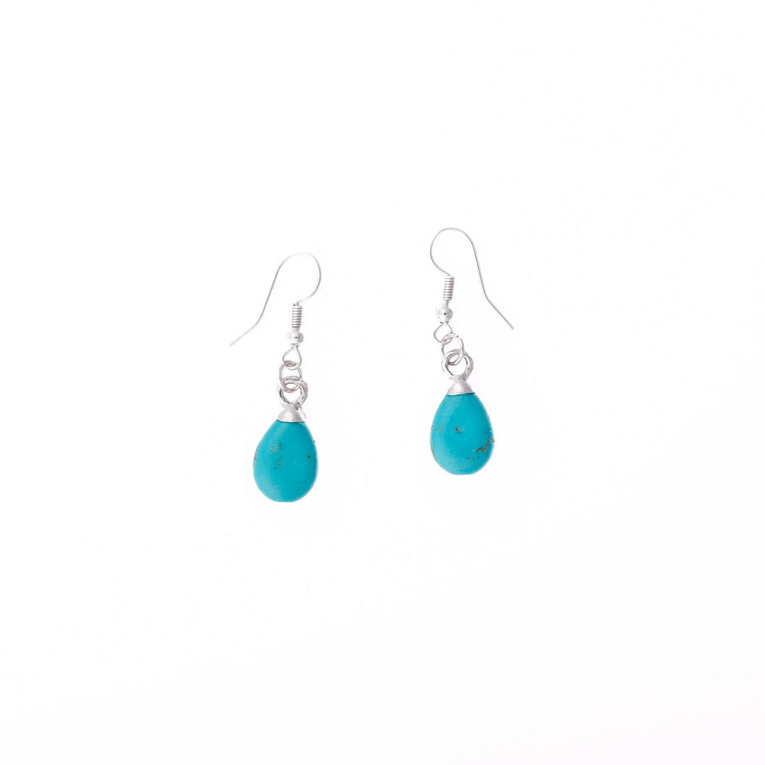 Turquoise Stone Drop Earrings - DL Jewelry Designs