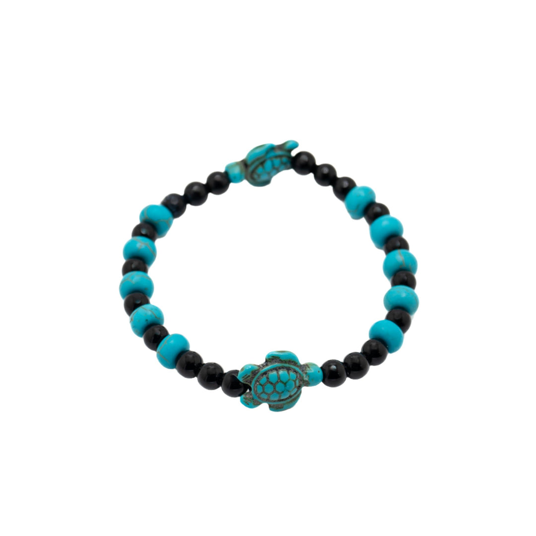 Turtles w/ Black &Turquoise Stone Bracelet - DL Jewelry Designs