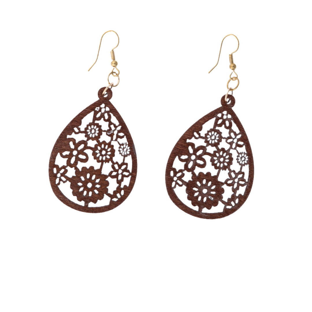 Wooden Multiple Flower Earrings - DL Jewelry Designs