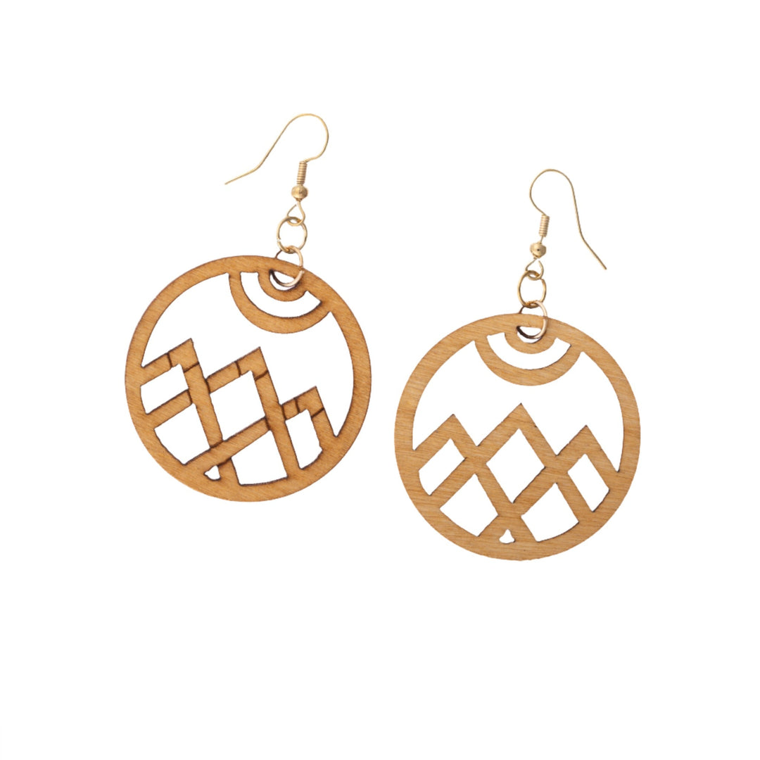 Wooden Oversized Earrings - DL Jewelry Designs